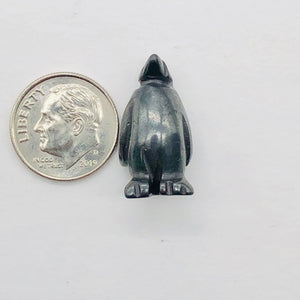 March of The Penguins Carved Hematite FIGURINE