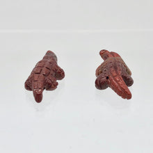 Load image into Gallery viewer, Red Gators 2 Carved Jasper Alligator Beads | 28x11x7mm | Red - PremiumBead Alternate Image 10
