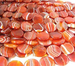 Red/Orange Sardonyx Agate Coin Pendant Bead 5677 - PremiumBead Alternate Image 4
