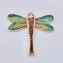 Load image into Gallery viewer, Flutter Hand Carved Dragonfly Centerpiece Etched Bead | 2 3/8" Long |
