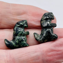 Load image into Gallery viewer, T-Rex Dinosaur 2 Carved Kambaba Jasper Tyrannosaurus Rex Beads

