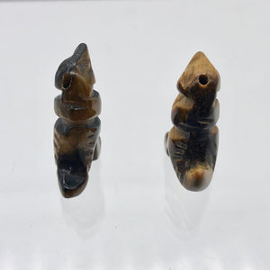 Tyrannosaurus Rex Tiger's Eye Dinosaur Figurine | 21x18x7.5mm | Golden Brown - PremiumBead Alternate Image 8