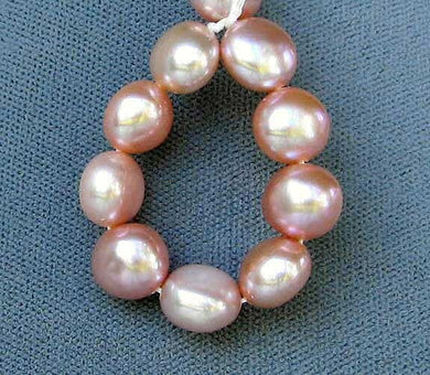 Natural 9 Peach Freshwater Button Pearls 004477 - PremiumBead Primary Image 1