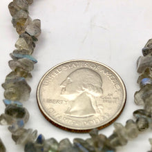 Load image into Gallery viewer, SHIMMERING! Labradorite NUGGET Bead 32&quot; NECKLACE - PremiumBead Alternate Image 3
