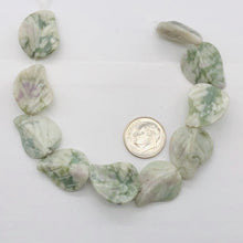 Load image into Gallery viewer, Hand Carved Harmony Stone Leaf Bead Strand 110165
