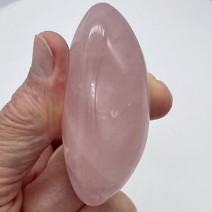 Rose Quartz Oval Meditation Worry Stone | 74x44x32 mm | Pink | 1 Stone |