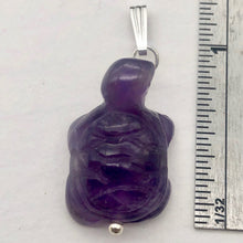 Load image into Gallery viewer, Amethyst Turtle Pendant Necklace | Semi Precious Stone Jewelry | Silver Pendant - PremiumBead Alternate Image 6
