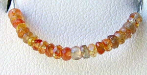 5 Dazzling Mandarin Zircon Faceted Roundel Beads 7454A - PremiumBead Alternate Image 2