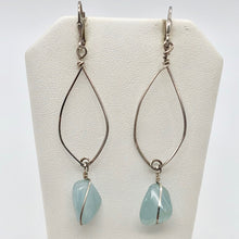 Load image into Gallery viewer, Designer Aquamarine &amp; Sterling Silver Drop Earrings 7103E - PremiumBead Alternate Image 2
