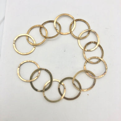 22K Vermeil 13mm Circle Chain 6 inches | 13mm | 3.3g | Gold | Circle | 13 Links| - PremiumBead Primary Image 1