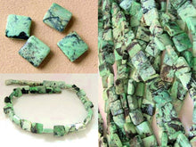 Load image into Gallery viewer, 4 Beads of Mojito Mint Green Turquoise Square Coin Beads 7412C - PremiumBead Alternate Image 3
