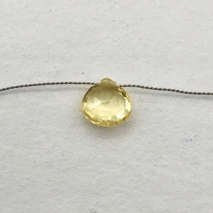 Sunny Natural Canary Sapphire Briolette Bead | 4.5x4.5x2mm | .45ct | Yellow | - PremiumBead Alternate Image 2