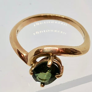 Natural Green Sapphire 14K Gold Ring Size 4 3/4 9982Baa - PremiumBead Alternate Image 2