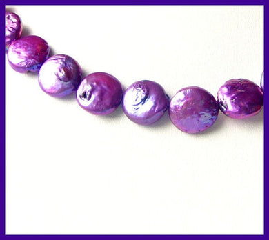 Purple Passion Six Freshwater Coin Pearls 008502 - PremiumBead Primary Image 1