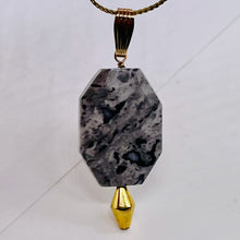Load image into Gallery viewer, Picasso Jasper 14K Gold Filled Drop/Dangle | 1 3/4&quot; Long| Gray/Black | 1 Pendant
