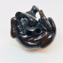 Load image into Gallery viewer, Carved Water Buffalo Dark Teak Ojime/Netsuke Bead - PremiumBead Alternate Image 7
