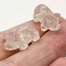 Load image into Gallery viewer, Oink 2 Carved Quartz Pig Beads | 23x16x11mm | Clear
