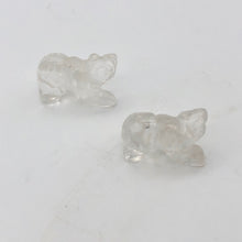 Load image into Gallery viewer, Quartz Hand Carved Bear Figurine/Worry bead | 13x18x9mm | Clear - PremiumBead Alternate Image 6
