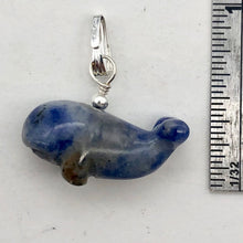 Load image into Gallery viewer, Sodalite Whale Pendant Necklace | Semi Precious Stone Jewelry | Silver Pendant - PremiumBead Alternate Image 6
