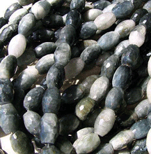 Load image into Gallery viewer, 2 Cat&#39;s Eye Chrysoberyl Quartz Faceted Barrel Beads 7519 - PremiumBead Alternate Image 2
