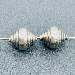 2 Dreidel Design Solid Sterling Silver Unique 11x10mm Beads 4034