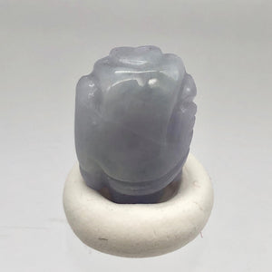 26.8cts Hand Carved Buddha Lavender Jade Pendant Bead | 21x15x9.5mm | Lavender - PremiumBead Alternate Image 6