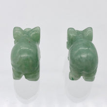 Load image into Gallery viewer, Oink 2 Carved Aventurine Pig Beads | 21x13x9.5mm | Green - PremiumBead Alternate Image 8
