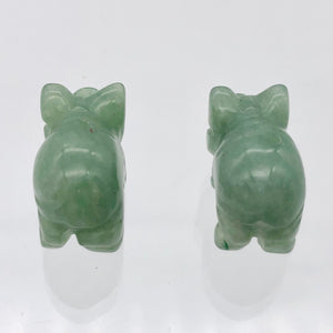 Oink 2 Carved Aventurine Pig Beads | 21x13x9.5mm | Green - PremiumBead Alternate Image 8