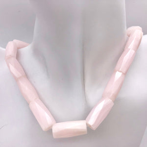 Mangano Pink Calcite Faceted Tube Bead 15" Strand | AAA Quality | 20x10mm | - PremiumBead Primary Image 1