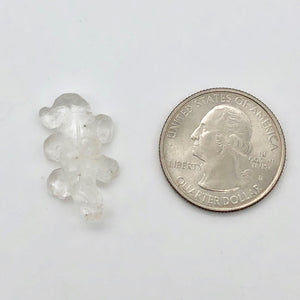 2 Carved Ice Crystal Quartz Lizard Beads | 25x14x7mm | Clear - PremiumBead Alternate Image 7
