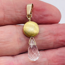 Load image into Gallery viewer, Quartz 14K Gold Filled Facetted Briolette | 1 3/4&quot; Long | Clear | 1 Pendant |
