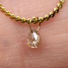 Load image into Gallery viewer, Champagne Diamond 0.34cts Briolette 18K Gold Pendant Bead | 3.75x3.25mm |
