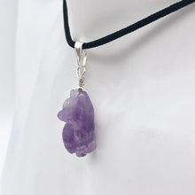 Load image into Gallery viewer, New Moon Amethyst Wolf Solid Sterling Silver Pendant | 1.44&quot; (Long) - PremiumBead Alternate Image 9
