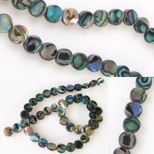 Load image into Gallery viewer, Natural Abalone Shell 8.5mm Coin Bead Strand (49 Beads) 109910 - PremiumBead Primary Image 1
