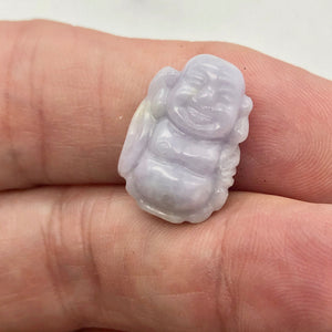 25cts Hand Carved Buddha Lavender Jade Pendant Bead | 21x14x9mm | Lavender - PremiumBead Alternate Image 7
