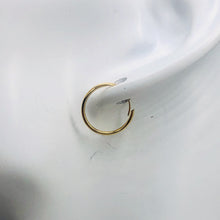 Load image into Gallery viewer, 14k Solid Gold Endless Hoop Earrings | 14mm | Gold | 1 Pair Earrings |
