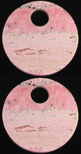 Load image into Gallery viewer, 1 Natural Lacy Pink Rhodochrosite 50mm Pi Circle Pendant - PremiumBead Primary Image 1
