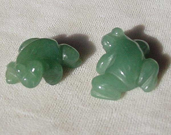 Prosperity 2 Hand Carved Aventurine Frog Beads | 20x18x9.5mm | Green - PremiumBead Primary Image 1