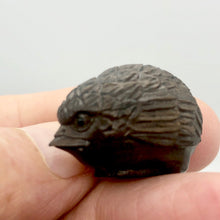 Load image into Gallery viewer, Carved &amp; Signed Teak Baby Bird Ojime Netsuke Bead | 25x20x17mm | Brown - PremiumBead Alternate Image 2
