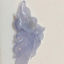 Load image into Gallery viewer, Hand Carved Blue Chalcedony Flower Bead 75cts 009850N - PremiumBead Alternate Image 5
