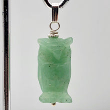Load image into Gallery viewer, Aventurine Owl Pendant Necklace | Semi Precious Stone Jewelry | Silver Pendant - PremiumBead Primary Image 1
