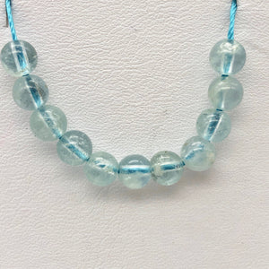 11 Natural Aquamarine Round Beads | 5.5mm | 11 Beads | Blue | 6655A - PremiumBead Alternate Image 5