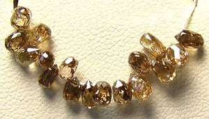 0.19cts Natural Champagne Diamond Briolette Bead | 4X2mm |