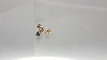 Load and play video in Gallery viewer, Blue Sapphire 14K Gold Earrings | 3mm | Blue | Stud |
