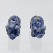 Load image into Gallery viewer, Oink 2 Carved Sodalite Pig Beads | 21x13x9.5mm | Blue - PremiumBead Alternate Image 3
