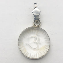 Load image into Gallery viewer, Om or Aum Quartz Sterling Silver Pendant Necklace | 21x10mm | 1 1/2&quot; long | - PremiumBead Primary Image 1
