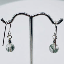 Load image into Gallery viewer, Sparkling Actinolite Quartz Sterling Silver Earrings | 1&quot; long | 1 Pair |
