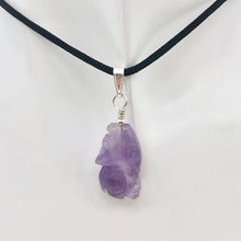 Load image into Gallery viewer, New Moon Amethyst Wolf Solid Sterling Silver Pendant | 1.44&quot; (Long) - PremiumBead Alternate Image 7
