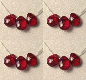 1 Stunning 1.06cts Natural Red Spinel 7x6mm Smooth Briolette 9728D - PremiumBead Primary Image 1