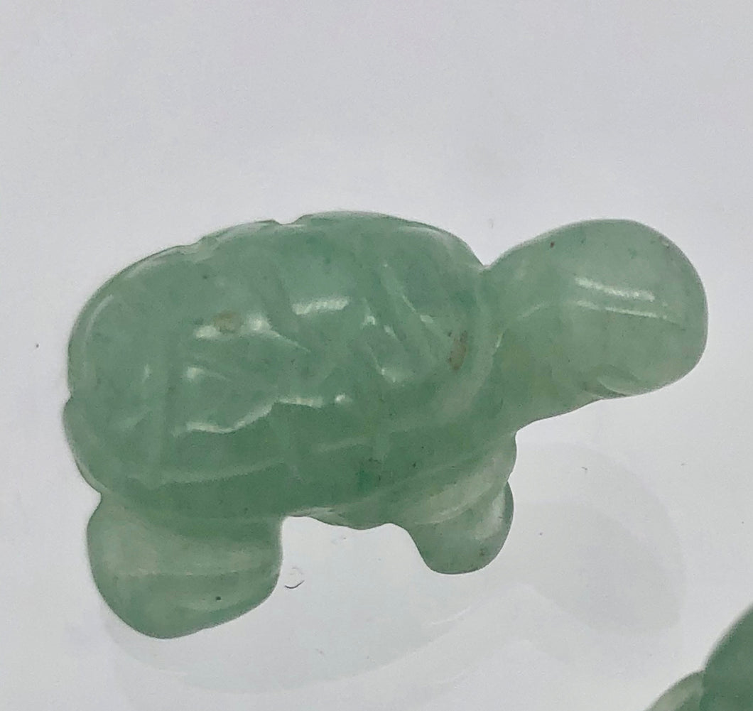 Charmer Carved Aventurine Turtle Figurine | 21x12.5x8.5mm | Green - PremiumBead Primary Image 1